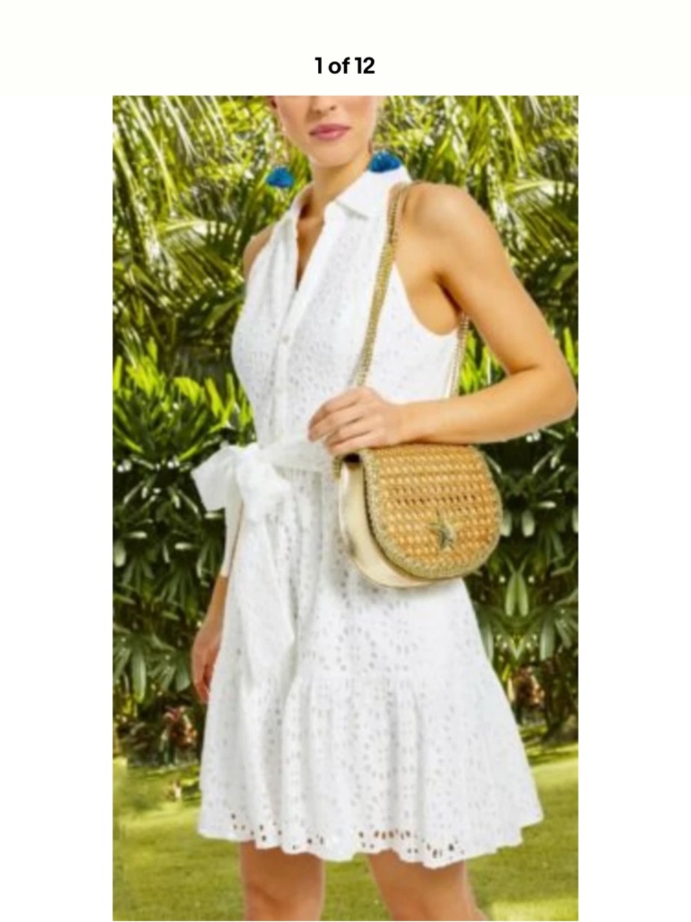 Lilly Pulitzer Trisha White Eyelet Sleeveless Mini Dress